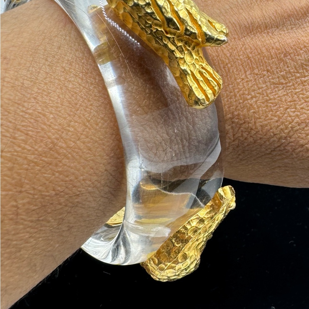 Dominique Aurientis Vintage Lucite Dove Bracelet